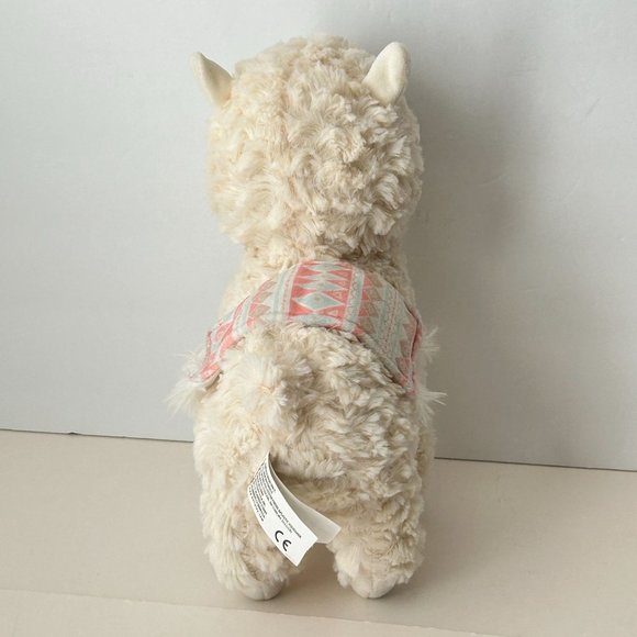 Kellytoy Sugarloaf Ivory Llama Alpaca Plush Riding Blanket Stuffed Animal Toy - Picture 3 of 12
